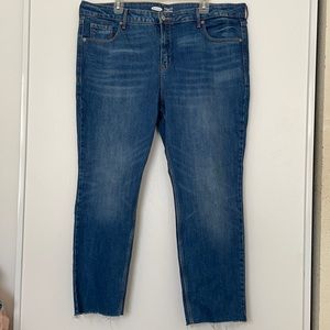 Old Navy Power Slim Straight Jeans w Raw Edge 18P